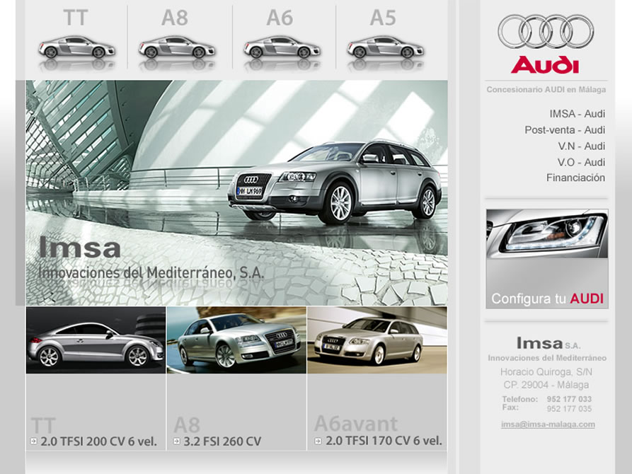 Trabajo realizado por Borry web Audi Imsa Málaga