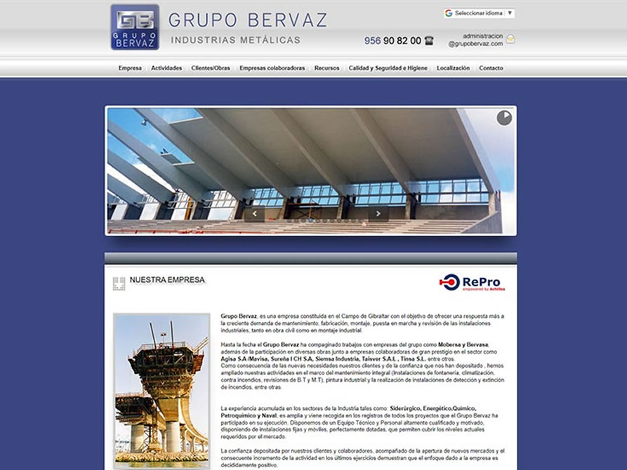 Trabajo realizado por Borry web Grupo Bervaz.