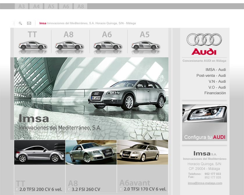 Trabajo realizado por Borry web Audi Imsa Málaga